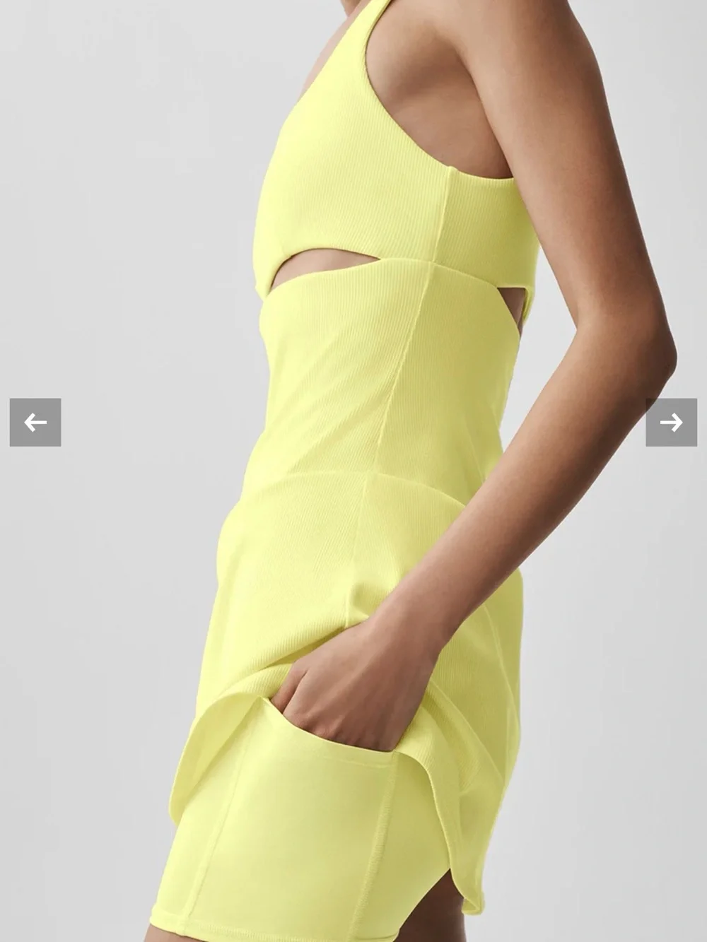 ALO Yoga Slice Tennis Dress in Sunshine Yellow